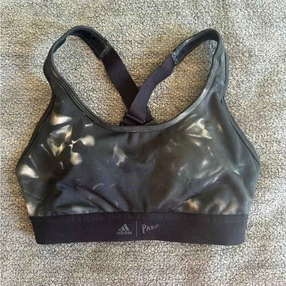 adidas Women's Don't Rest Parley Sports Bra Black Marble